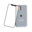 Combo Lámina de Vidrio 5D + Carcasa iPhone 12