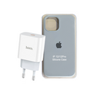 Combo Carcasa iPhone 12 / 12 Pro + Enchufe Tipo C Carga Rápida
