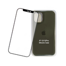 Combo Lámina de Vidrio 5D + Carcasa iPhone 12