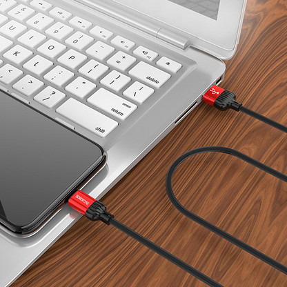 Cable de Datos de Carga iPhone Borofone X28 Rojo