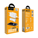 Set Cargador 3 en 1 Dual Tipo C Hoco C62D