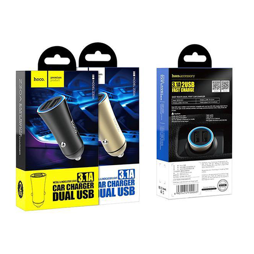 Cargador Auto Mini Doble USB Hoco Z30